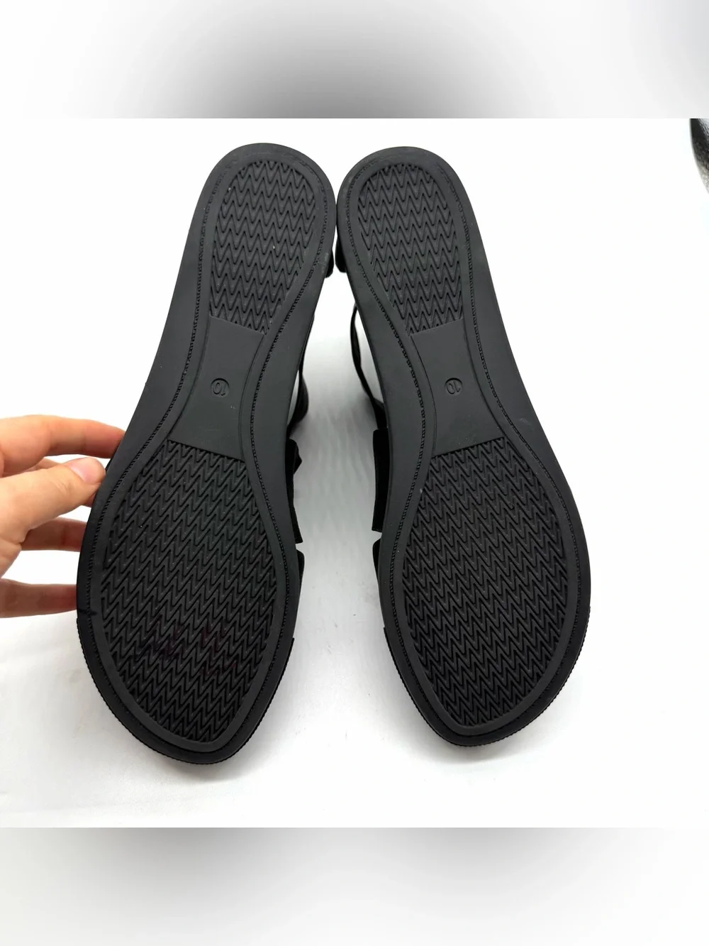 Eileen Fisher Womens Size 10 Sandals Sport Platform Cross Strap Rear Zip Black